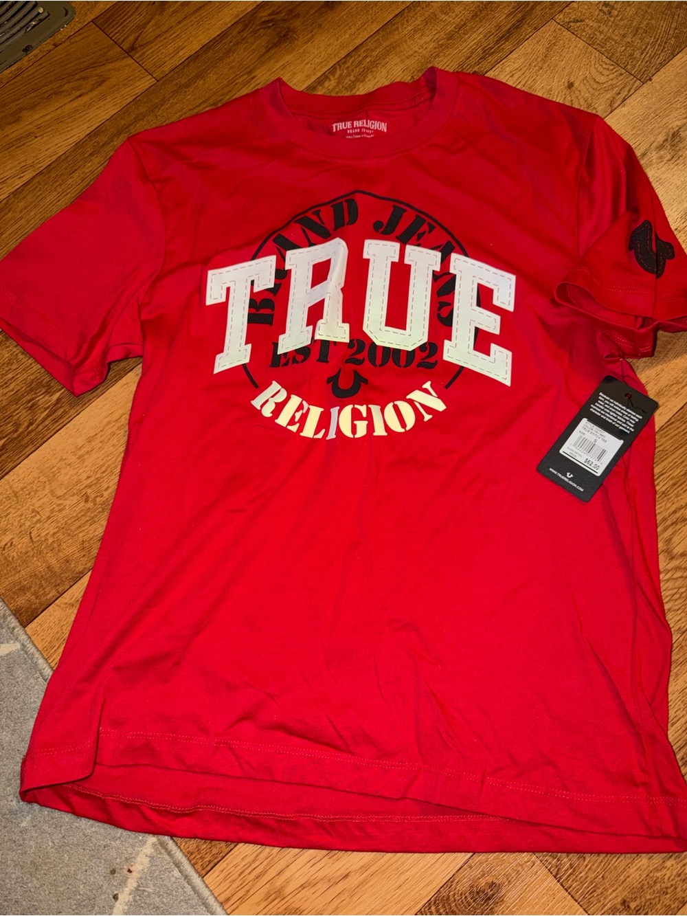 True Religion Red Short-Sleeve Logo Tee